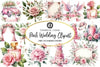 Romantic Pink Wedding Clipart Bundle