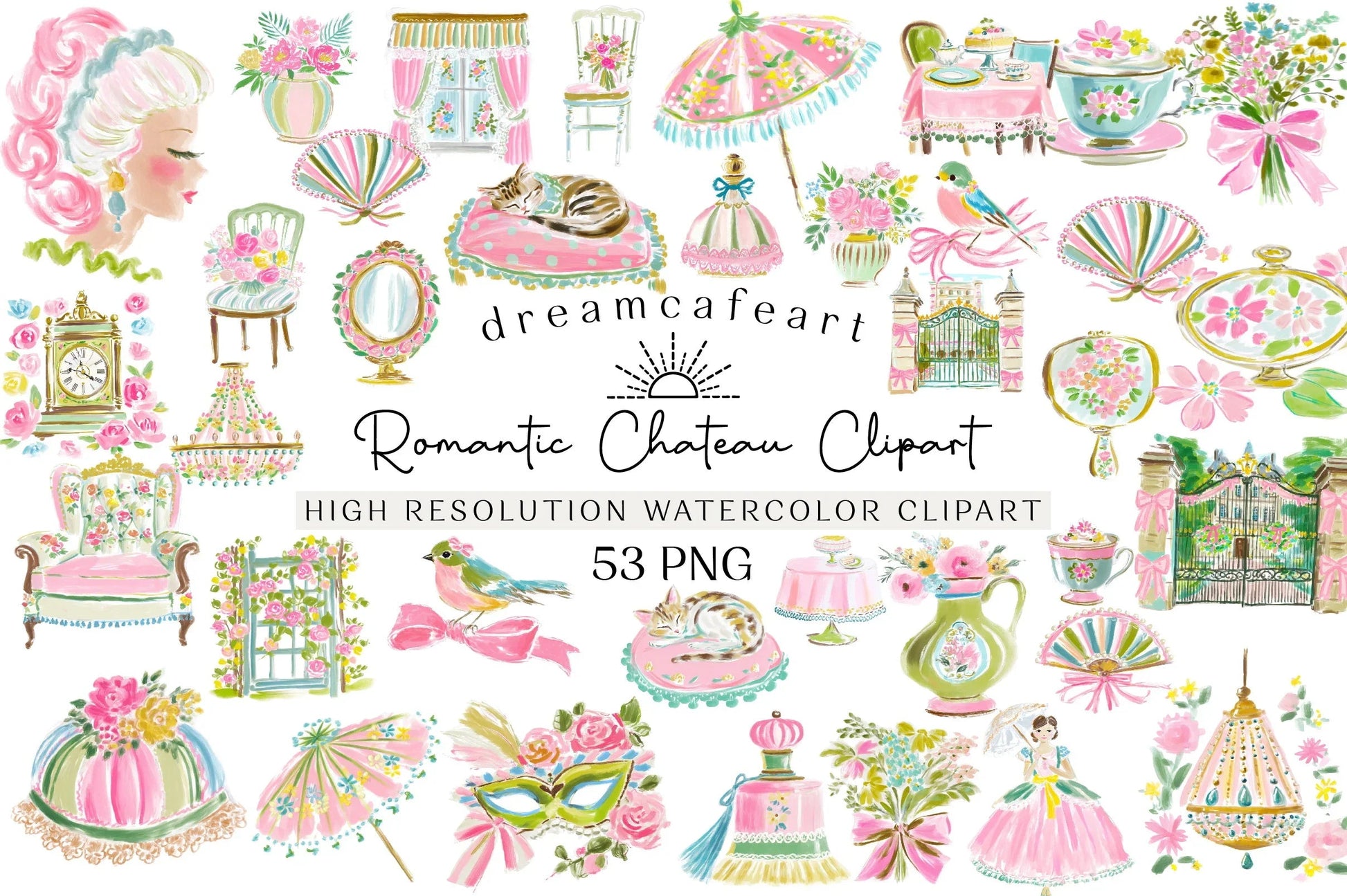 Romantic Chateau Clipart Bundle - CraftNest - Digital Crafting and Art