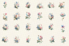 Romantic Pastel Floral Clipart Bundle - CraftNest - Digital Crafting and Art