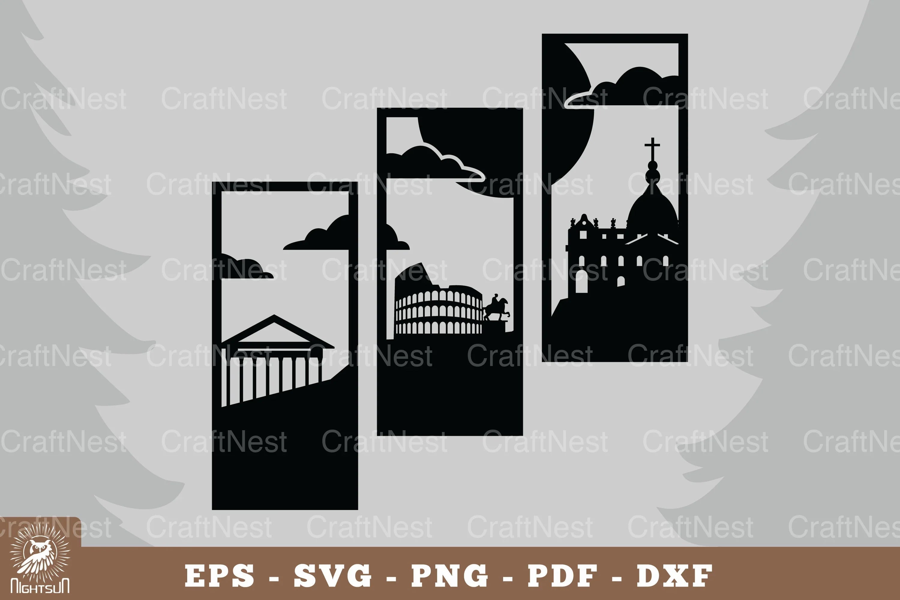 Rome City View Home Decor Clipart Bundle - CraftNest - Digital Crafting and Art
