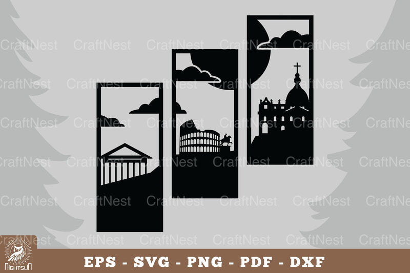 Rome City View Home Decor Clipart Bundle - CraftNest - Digital Crafting and Art