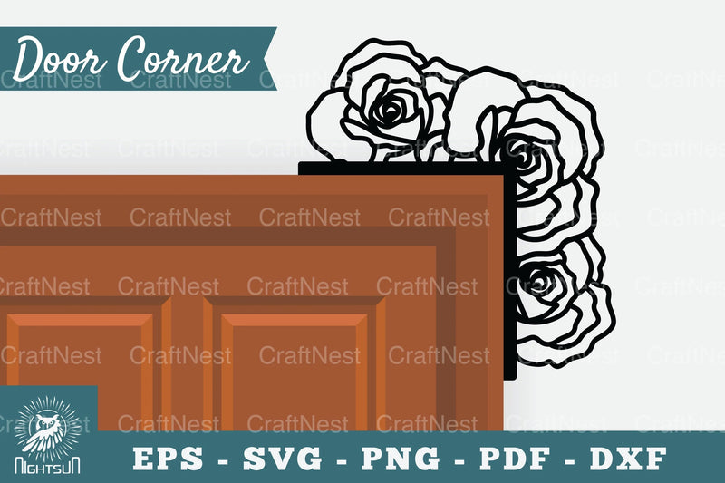 Rose Flower Door Corner Clipart Bundle - CraftNest - Digital Crafting and Art