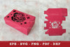 Rose Flower Gift Box Paper Cut Clipart Bundle