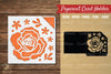 Rose Flower Papercut Card Holder Clipart Bundle