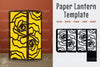 Rose Flower Papercut Lantern Template Clipart Bundle
