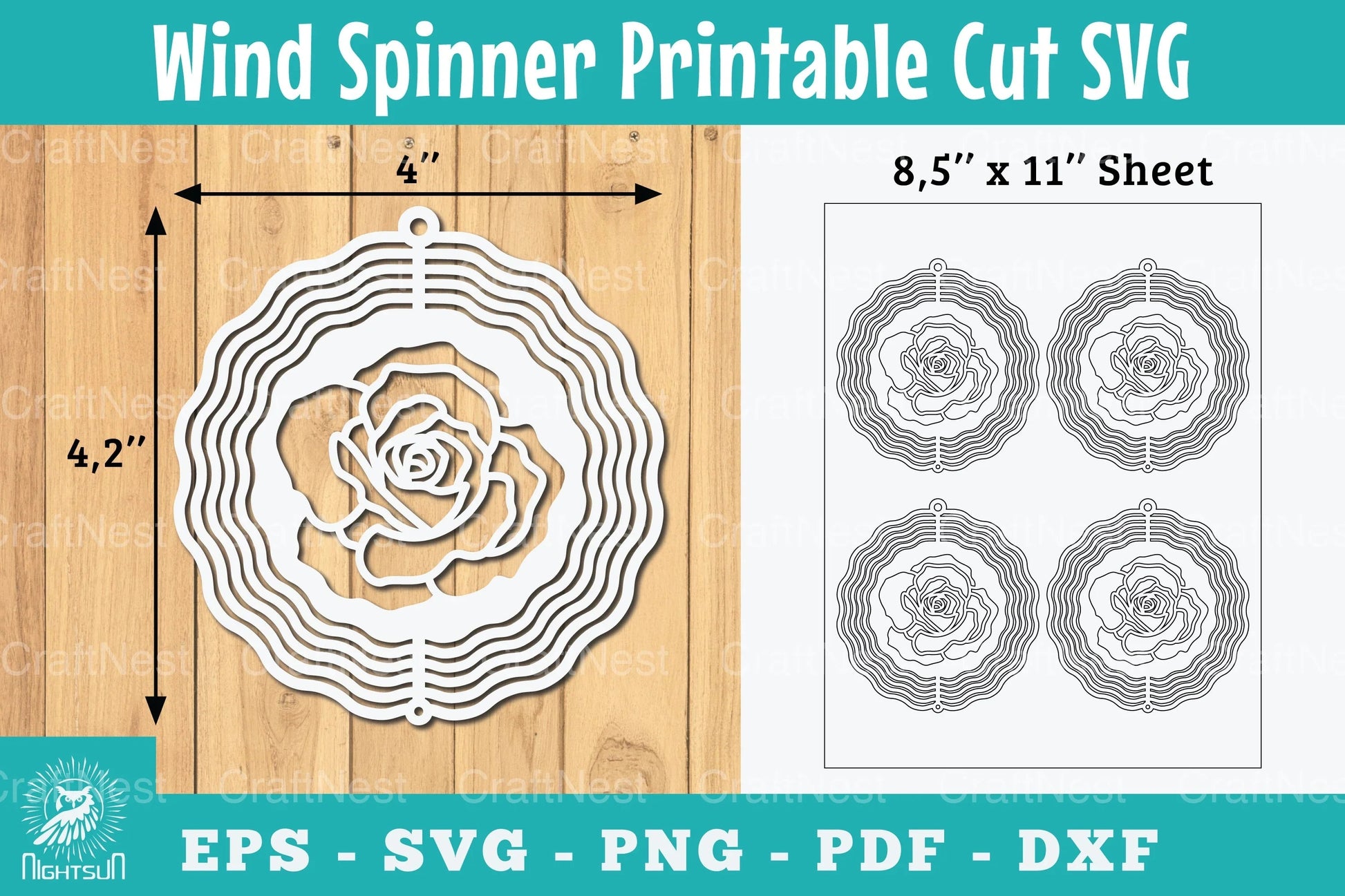 Rose Flower Wind Spinner Clipart Bundle - CraftNest - Digital Crafting and Art