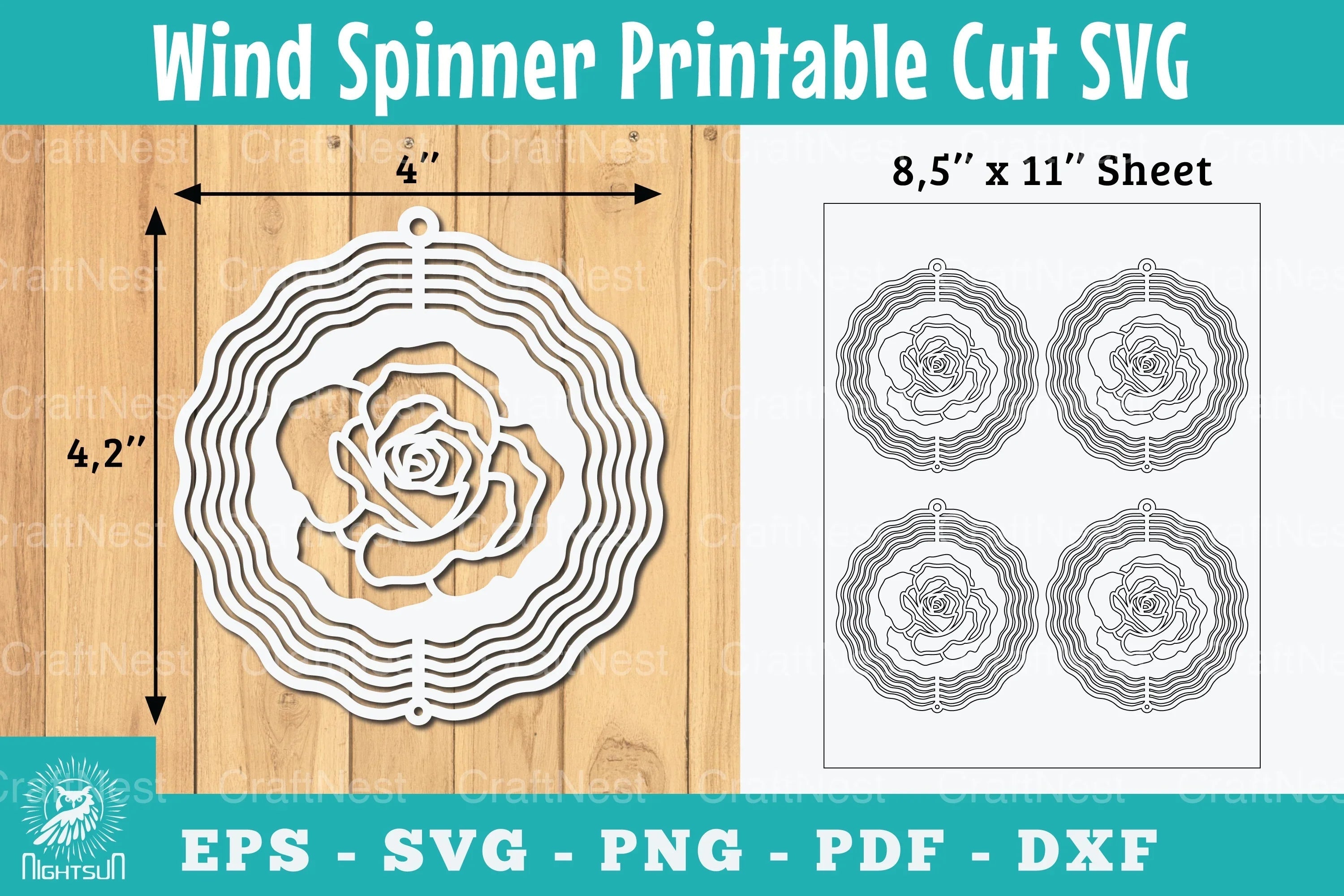 Rose Flower Wind Spinner Clipart Bundle - CraftNest - Digital Crafting and Art