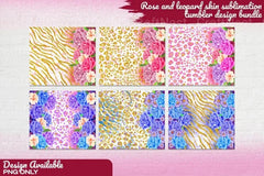 Rose and Leopard Skin Tumbler - CraftNest - Digital Crafting and Art