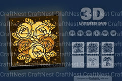 Roses Papercut SVG Bundle - CraftNest - Digital Crafting and Art