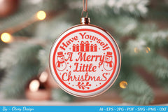 Round Christmas Ornaments SVG Bundle for Cricut - CraftNest - Digital Crafting and Art