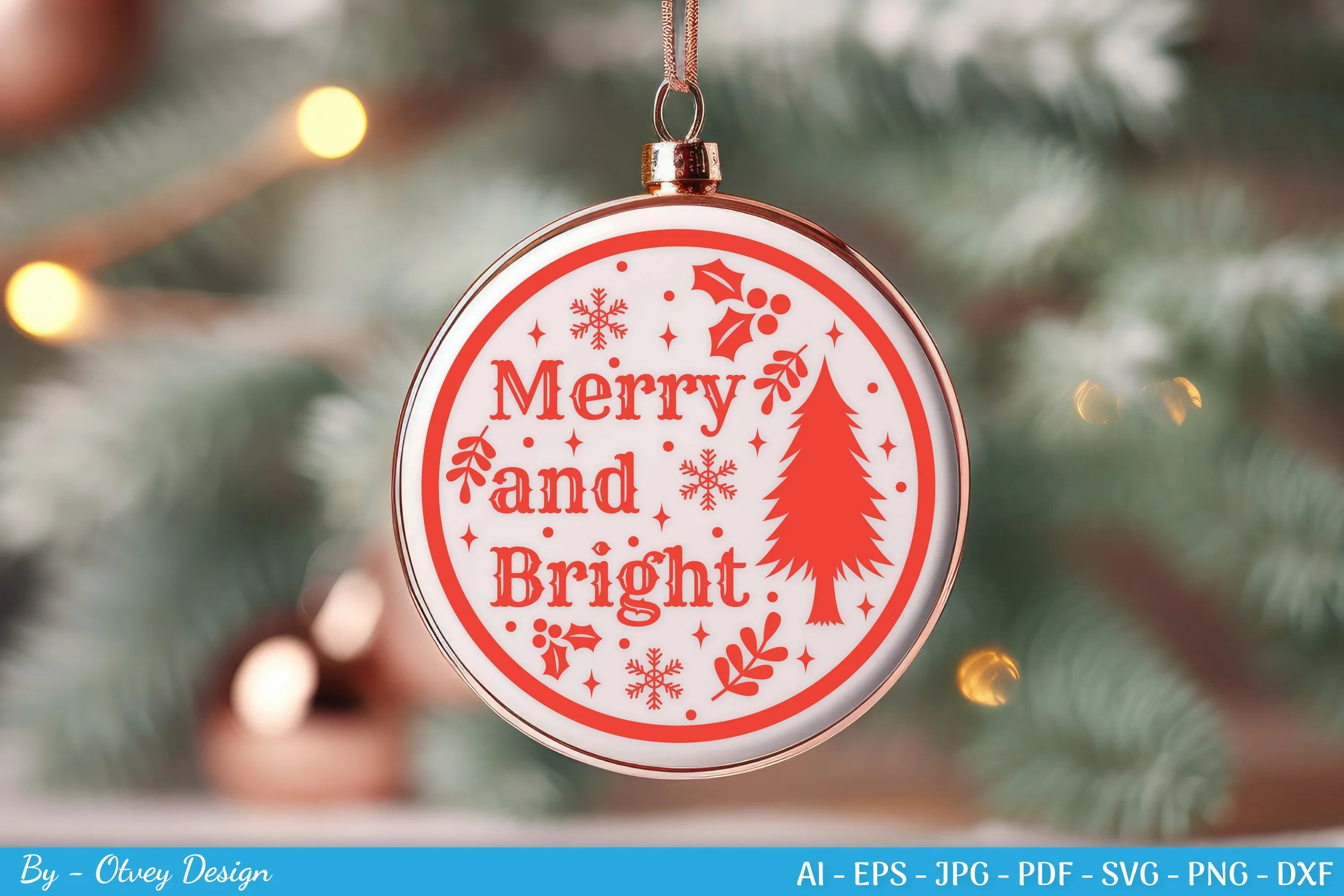 Round Christmas Ornaments SVG Bundle for Cricut - CraftNest - Digital Crafting and Art