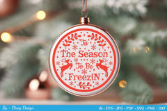 Round Christmas Ornaments SVG Bundle for Cricut - CraftNest - Digital Crafting and Art