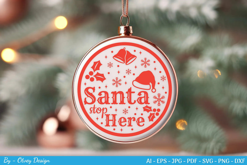 Round Christmas Ornaments SVG Bundle for Cricut - CraftNest - Digital Crafting and Art