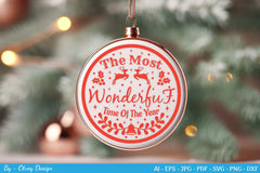 Round Christmas Ornaments SVG Bundle for Cricut - CraftNest - Digital Crafting and Art
