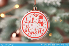 Round Christmas Ornaments SVG Bundle for Cricut - CraftNest - Digital Crafting and Art