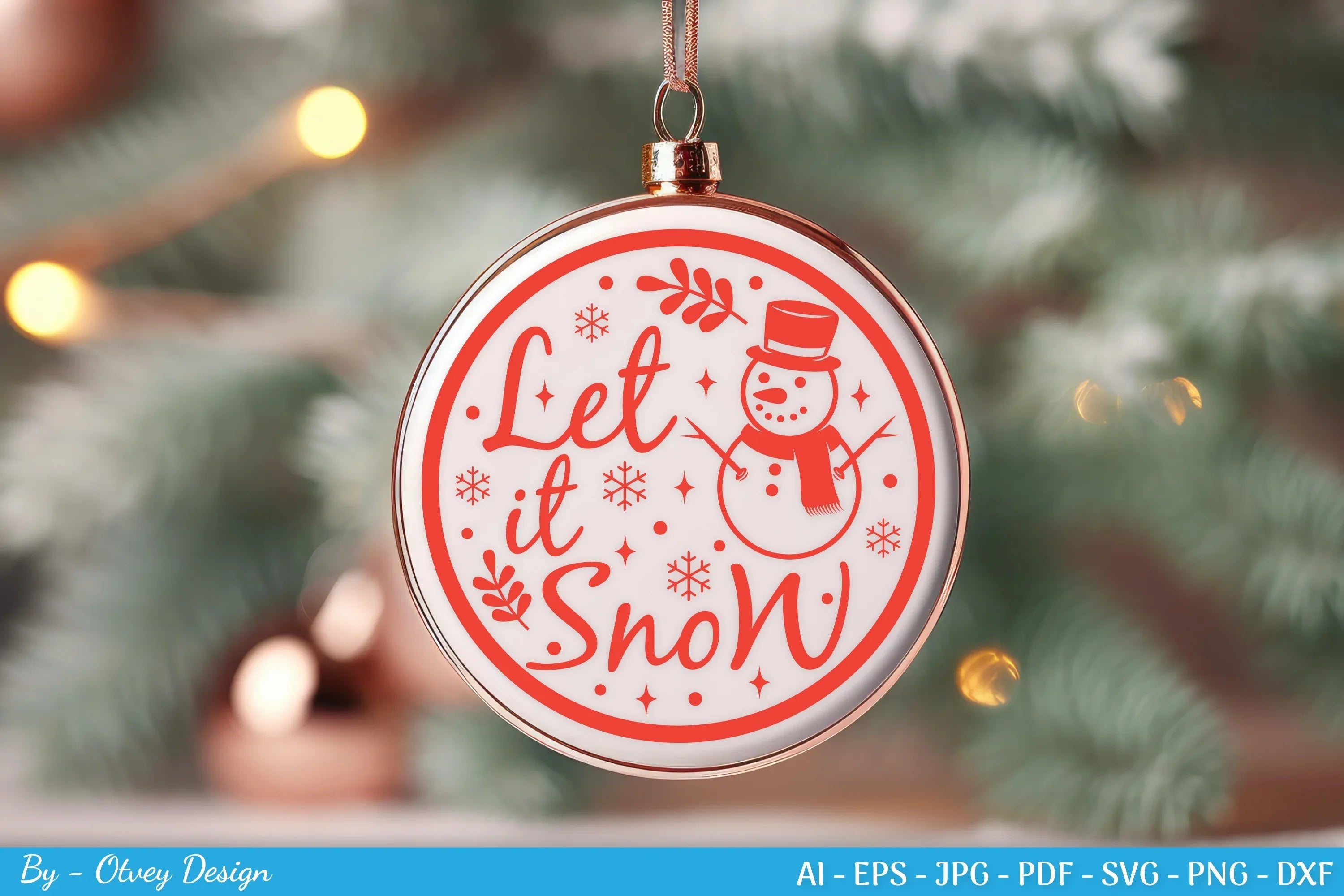 Round Christmas Ornaments SVG Bundle for Cricut - CraftNest - Digital Crafting and Art