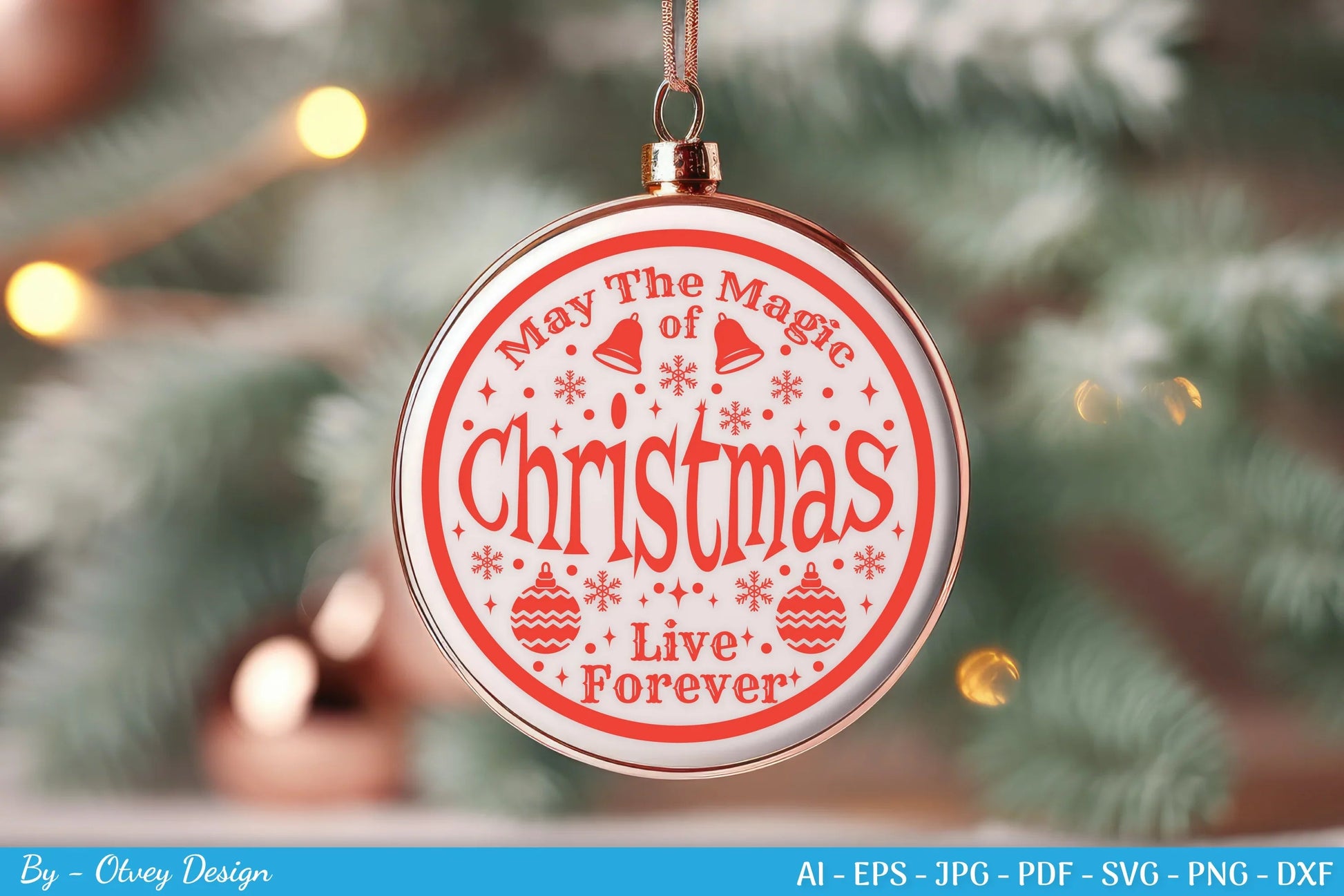 Round Christmas Ornaments SVG Bundle for Cricut - CraftNest - Digital Crafting and Art