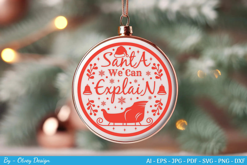 Round Christmas Ornaments SVG Bundle - CraftNest - Digital Crafting and Art