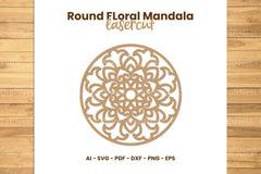 Round Floral Mandala Laser Cut Clipart Bundle - CraftNest - Digital Crafting and Art
