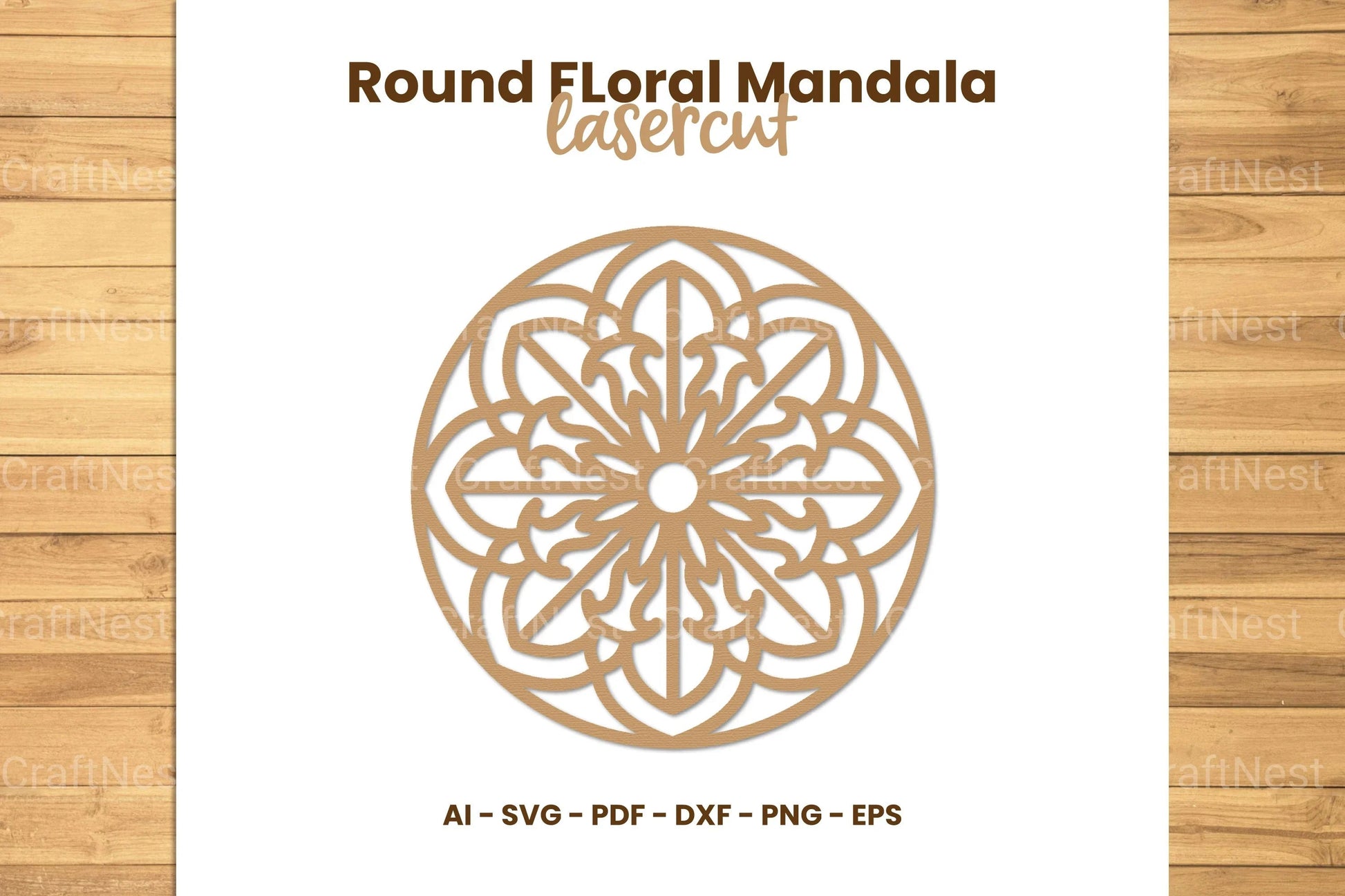 Round Floral Mandala Laser Cut Clipart Bundle - CraftNest - Digital Crafting and Art