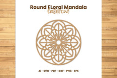 Round Floral Mandala Laser Cut Clipart Bundle - CraftNest - Digital Crafting and Art