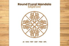 Round Floral Mandala Laser Cut Clipart Bundle - CraftNest - Digital Crafting and Art
