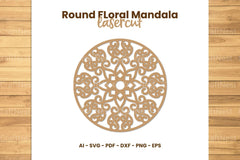 Round Floral Mandala Laser Cut Clipart Bundle - CraftNest - Digital Crafting and Art