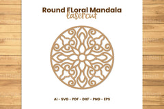 Round Floral Mandala Laser Cut Clipart Bundle - CraftNest - Digital Crafting and Art