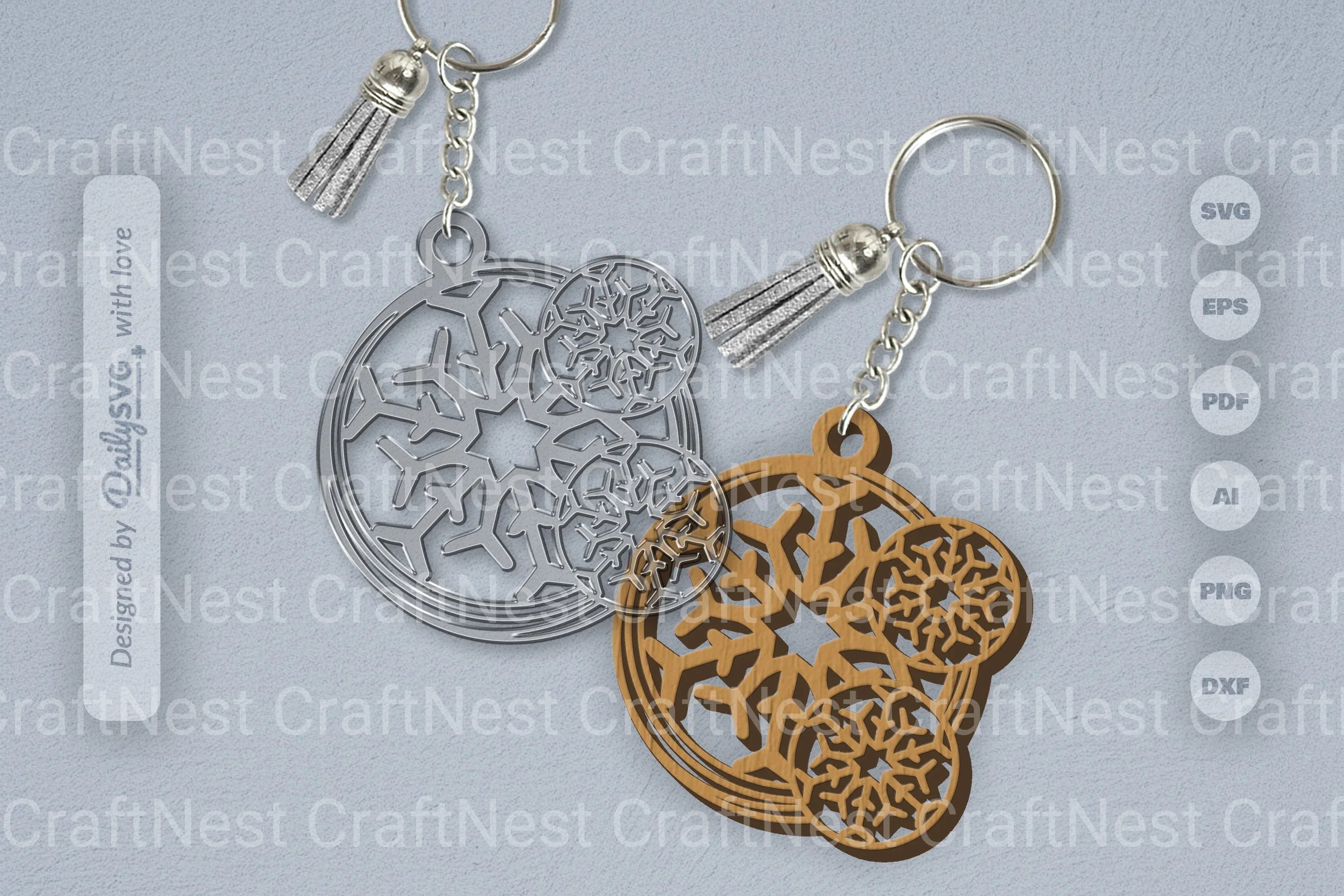 SVG Round Snowflake SVG Bundle