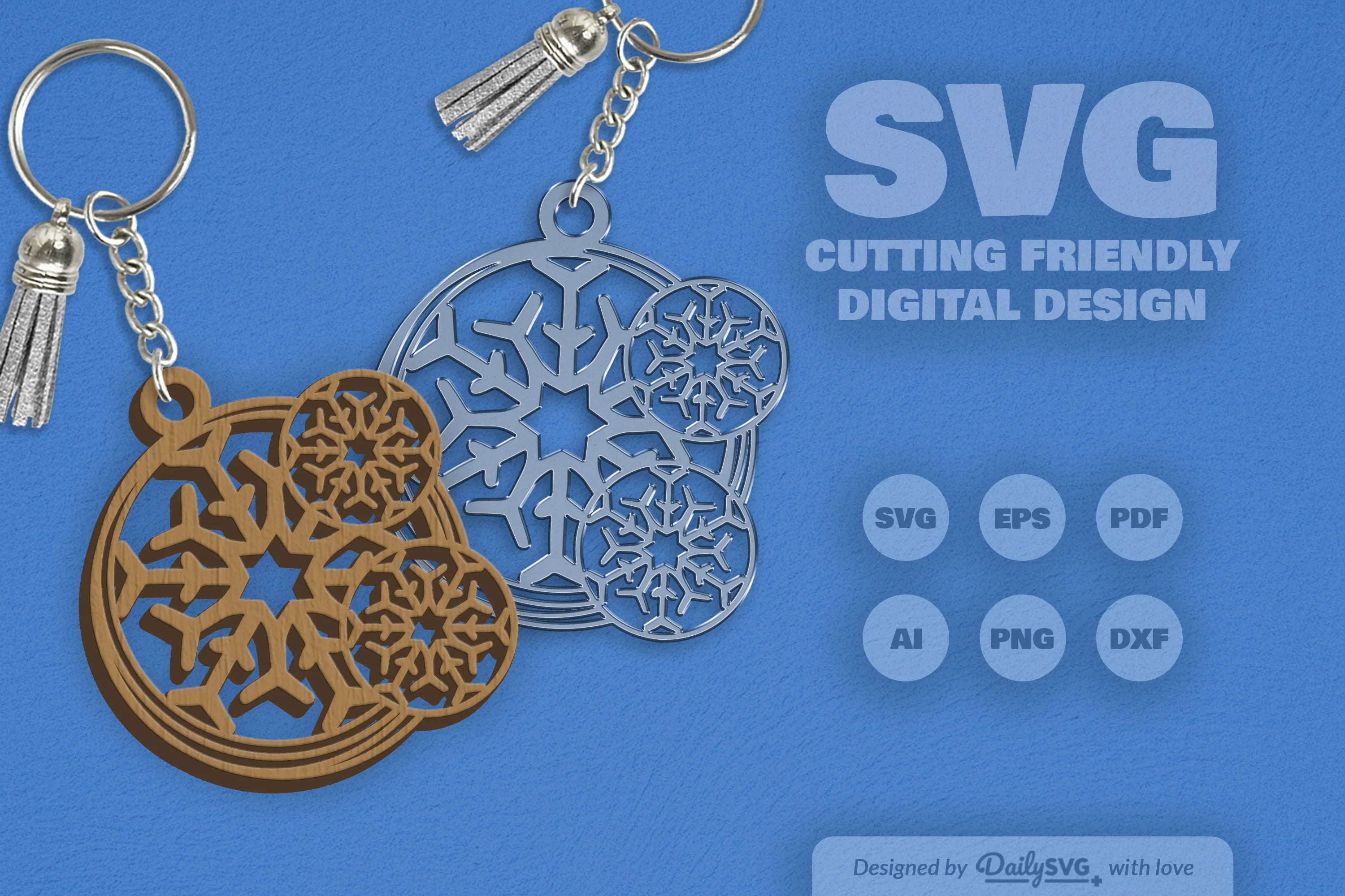 SVG Round Snowflake SVG Bundle - CraftNest - Digital Crafting and Art