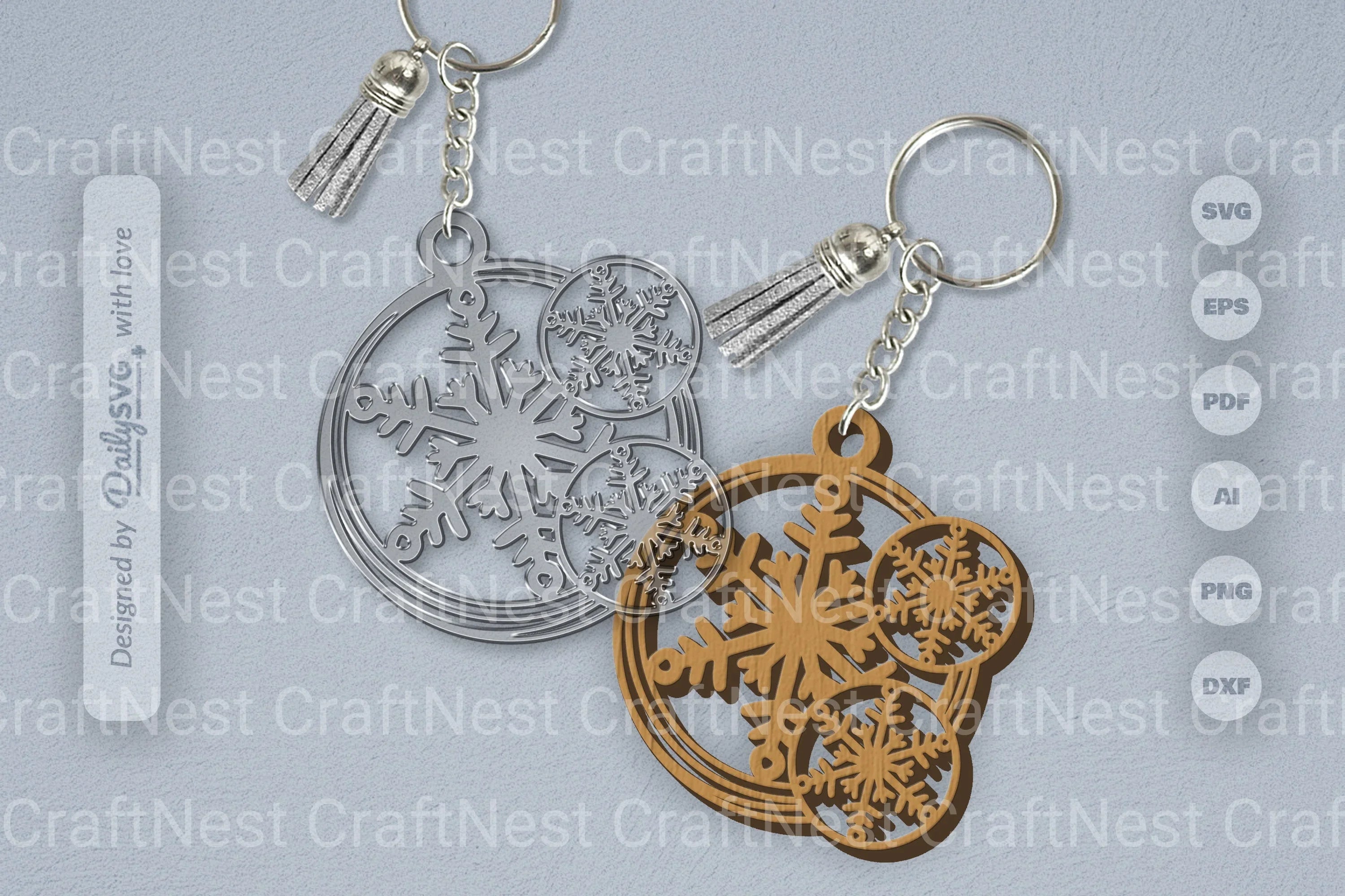 SVG Round Snowflake SVG Bundle