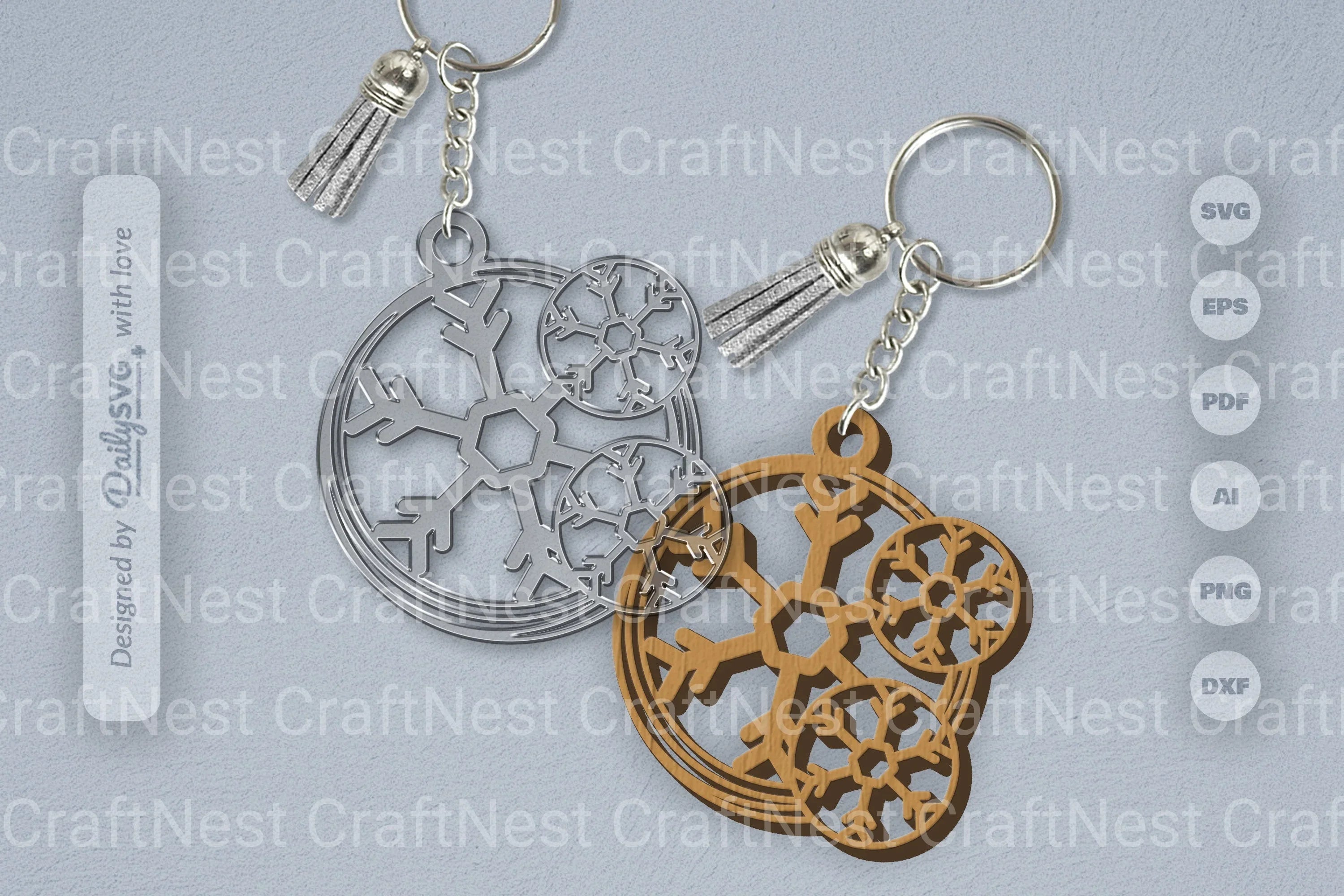 SVG Round Snowflake SVG Bundle