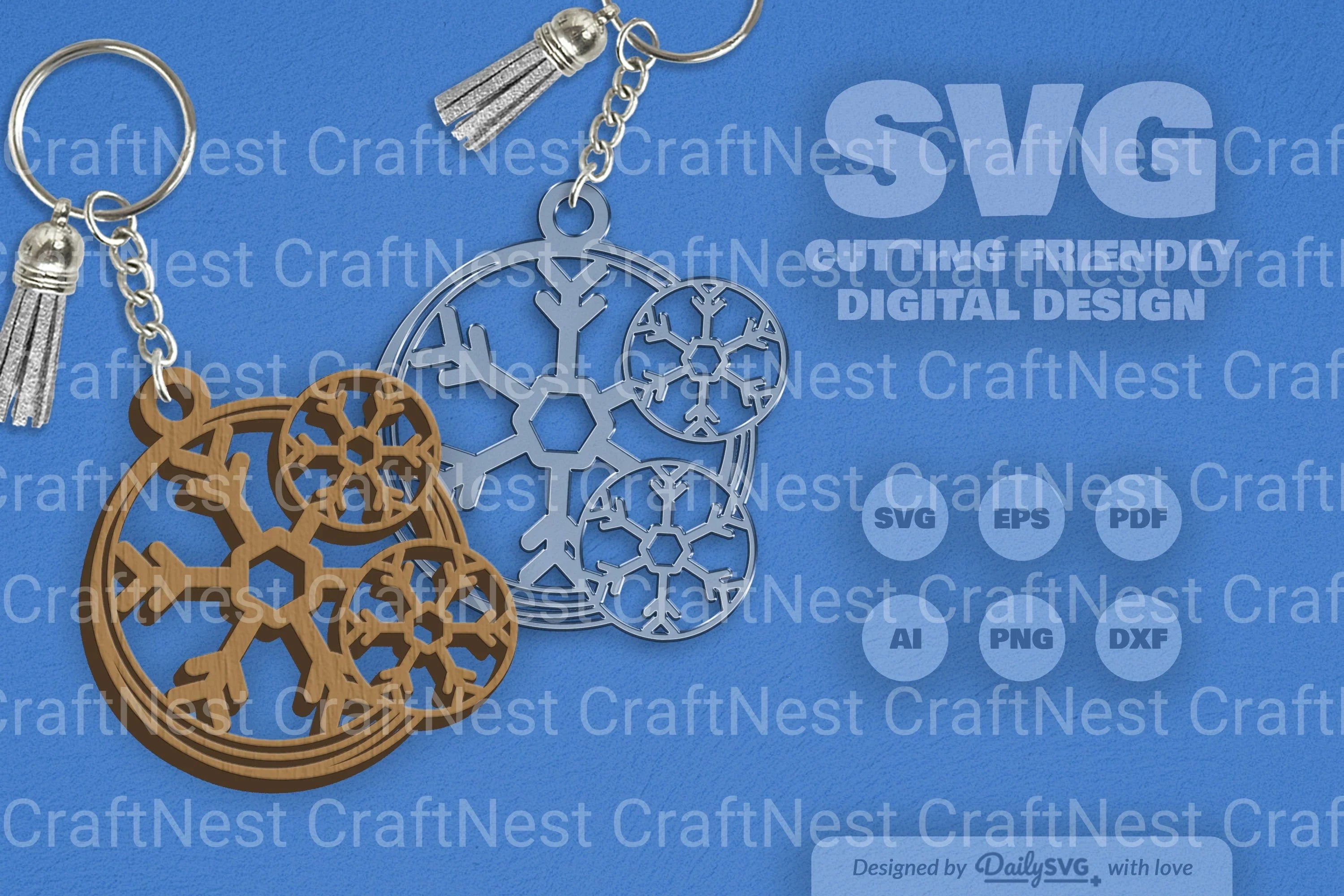 SVG Round Snowflake SVG Bundle
