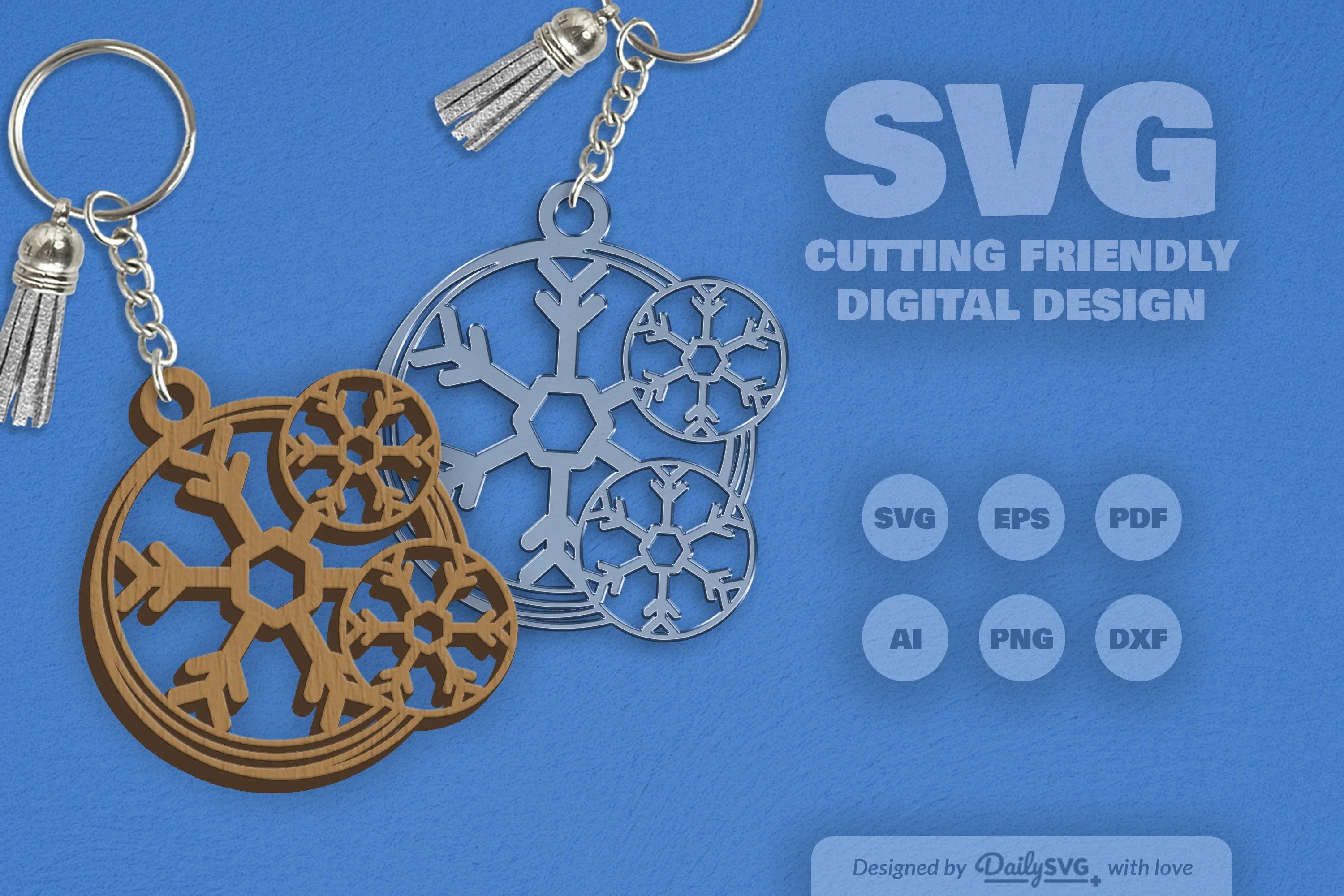 SVG Round Snowflake SVG Bundle 6 - CraftNest - Digital Crafting and Art
