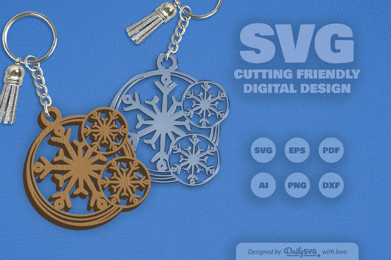 Round Snowflake SVG Bundle 16 - CraftNest - Digital Crafting and Art
