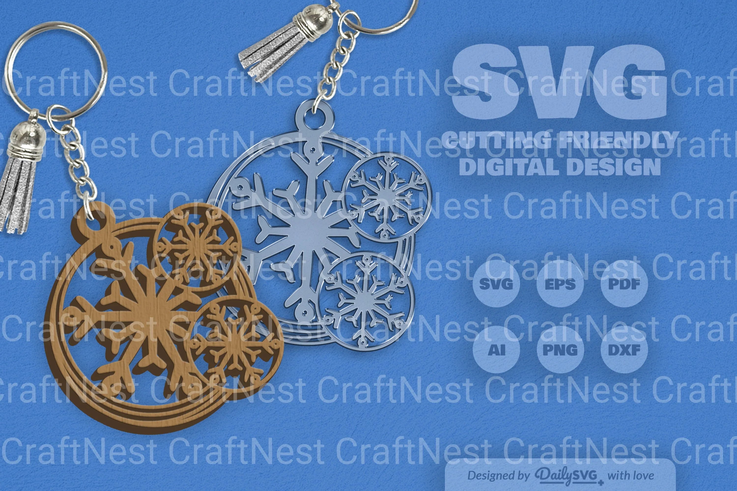 Round Snowflake SVG Bundle