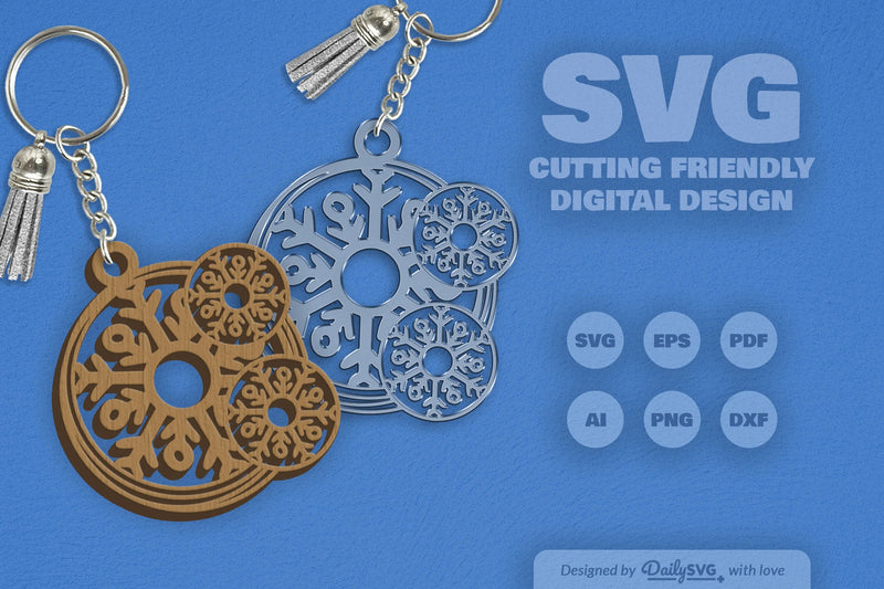 SVG Round Snowflake SVG Bundle 12 - CraftNest - Digital Crafting and Art