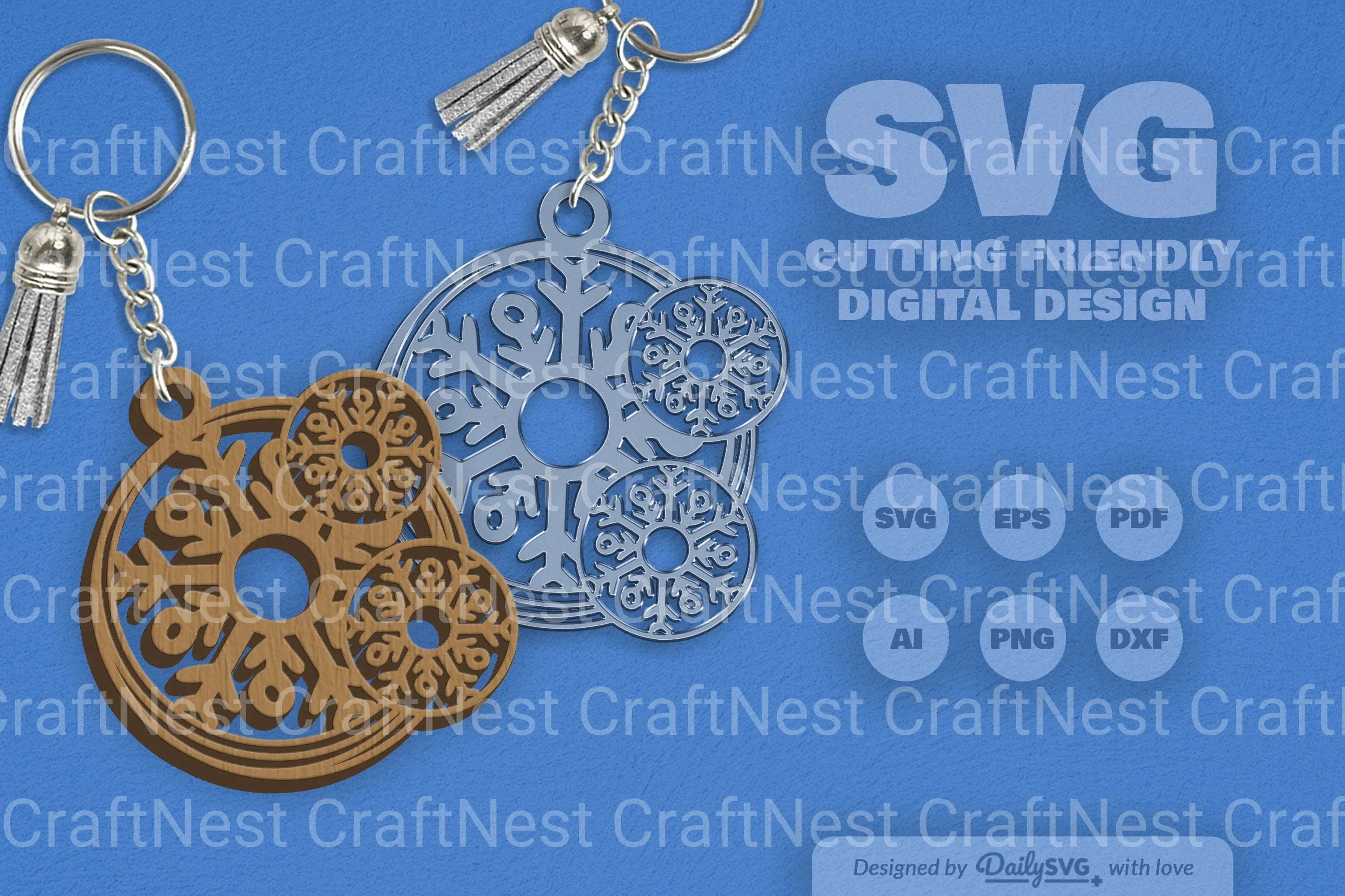 SVG Round Snowflake SVG Bundle