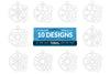 Snowflake Keychain Clipart - Daily SVG Bundle