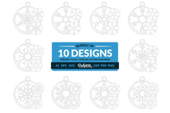 Snowflake Keychain Clipart - Daily SVG Bundle - CraftNest - Digital Crafting and Art