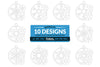 Snowflake Keychain Clipart - Daily SVG Bundle