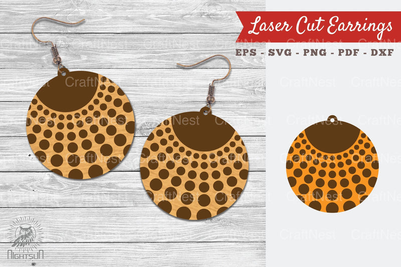 Round Laser Cut Earrings SVG Bundle - CraftNest - Digital Crafting and Art