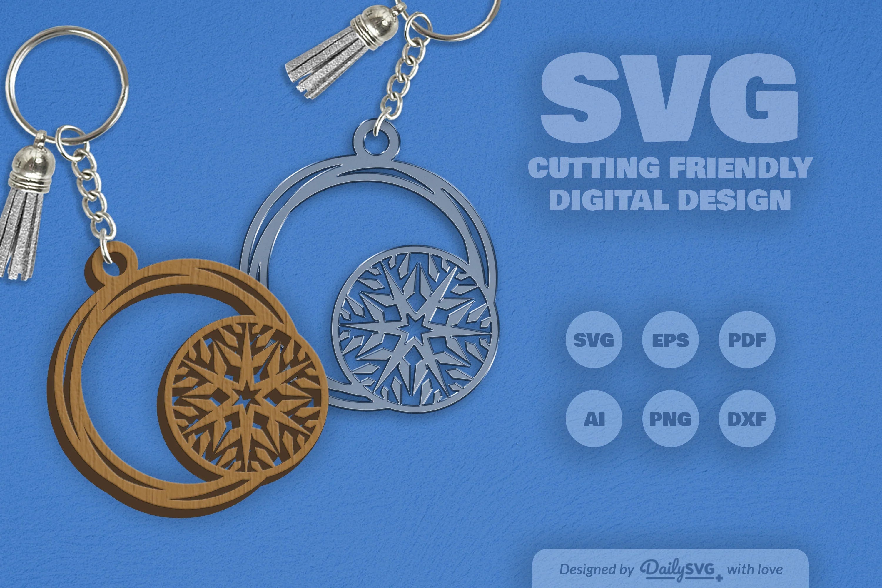 SVG Round Snowflake SVG Bundle 4 - CraftNest - Digital Crafting and Art