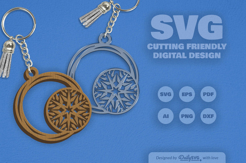 SVG Round Snowflake SVG Bundle 4 - CraftNest - Digital Crafting and Art