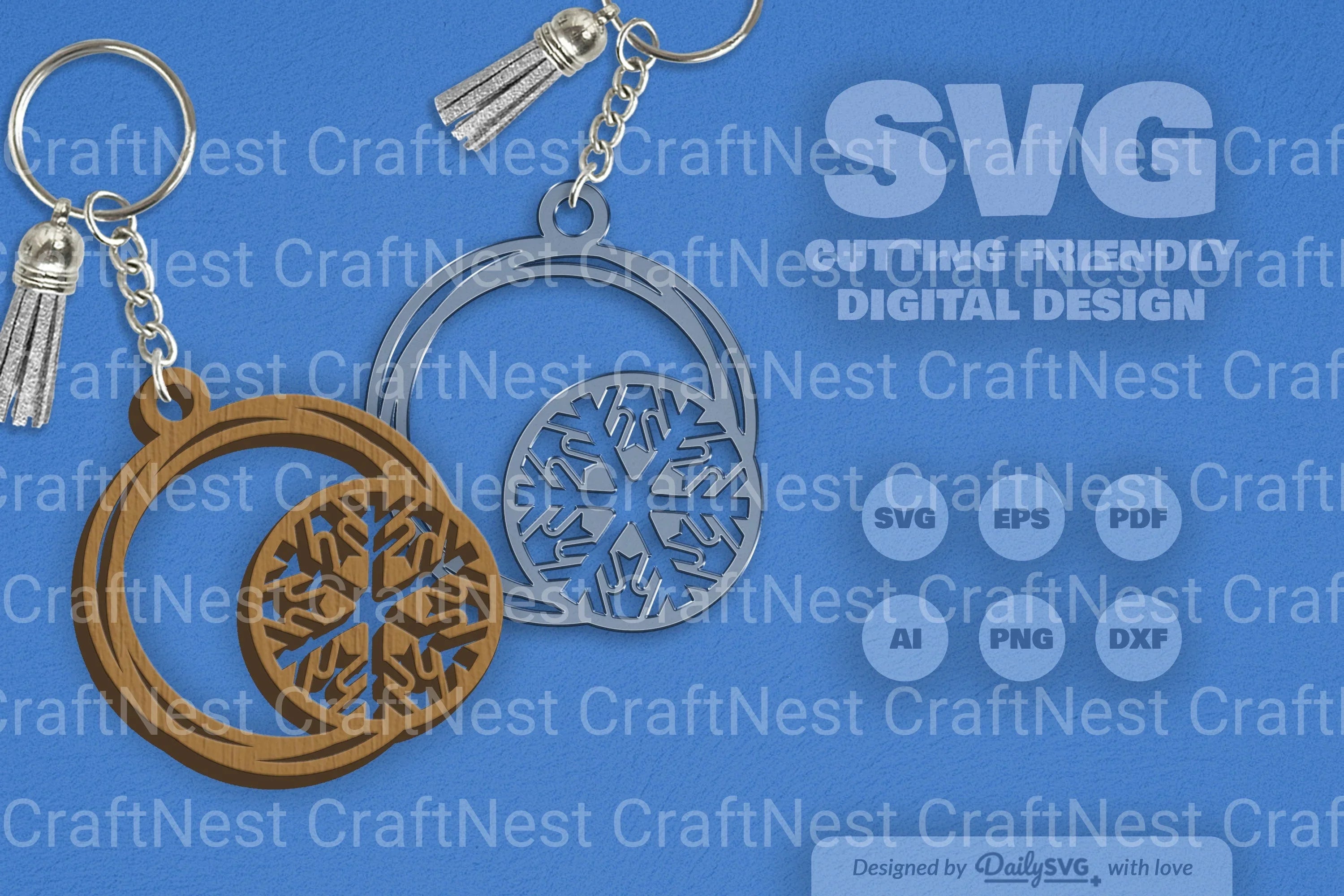 Round Snowflake SVG Bundle