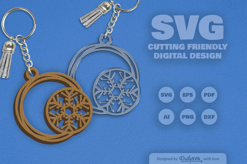 SVG Round Snowflake SVG Bundle 5 - CraftNest - Digital Crafting and Art