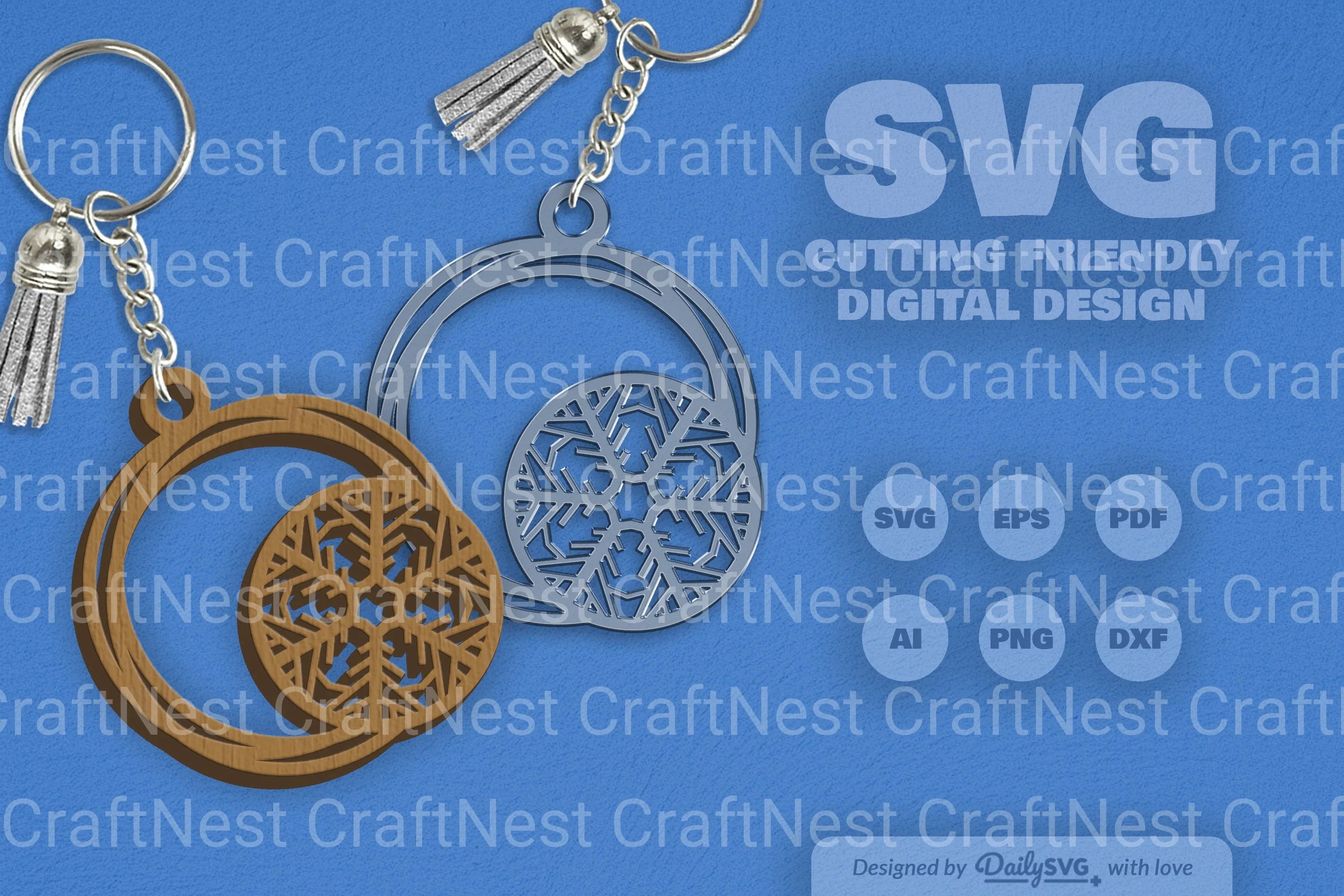 SVG Round Snowflake SVG Bundle