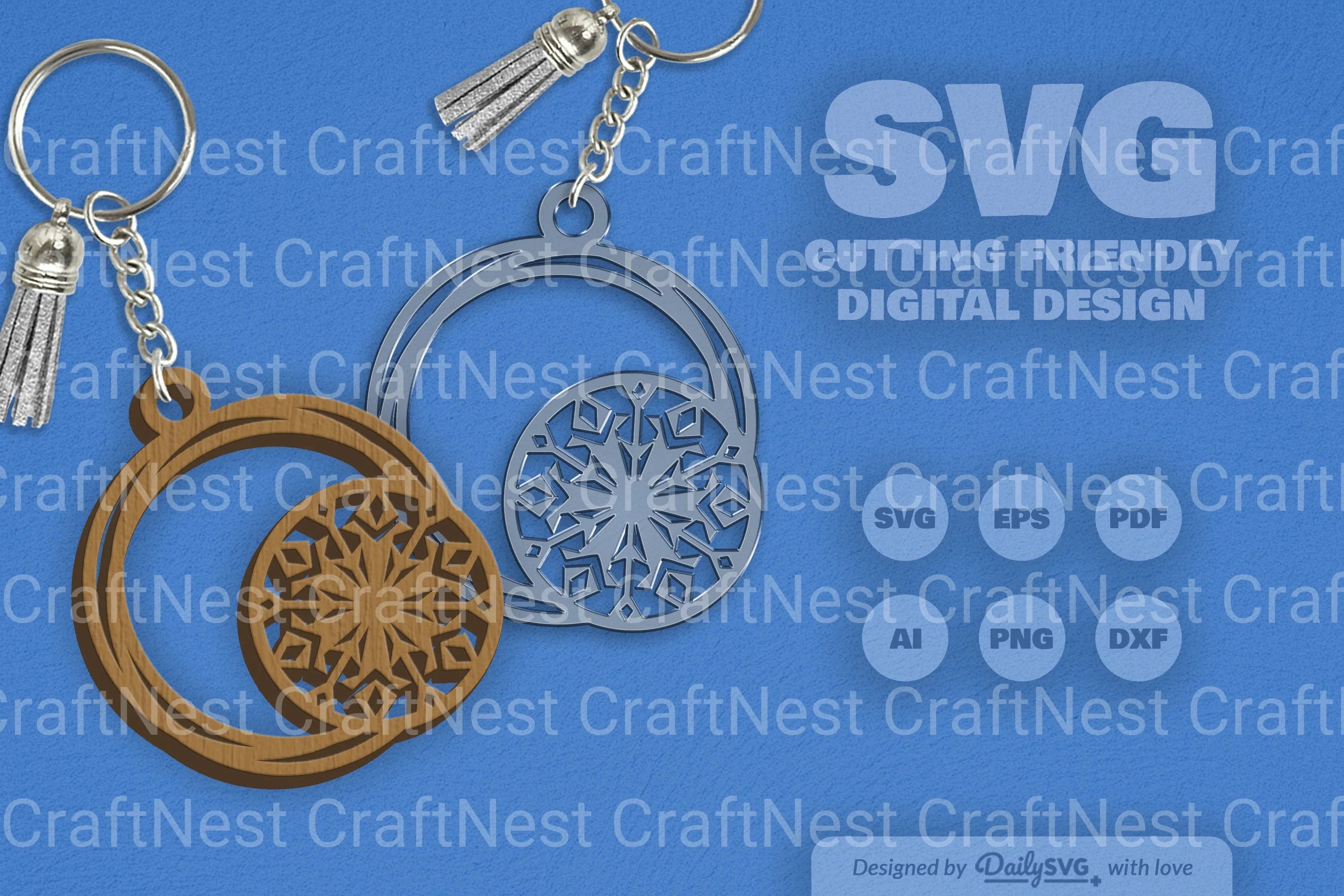 SVG Round Snowflake SVG Bundle