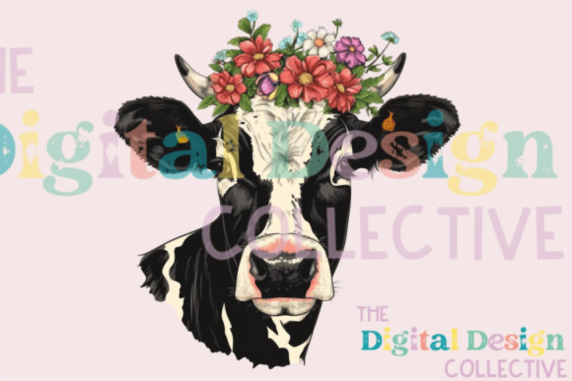Floral Highland Cow Clipart Bundle - CraftNest - Digital Crafting and Art