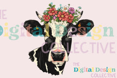 Floral Highland Cow Clipart Bundle - CraftNest - Digital Crafting and Art